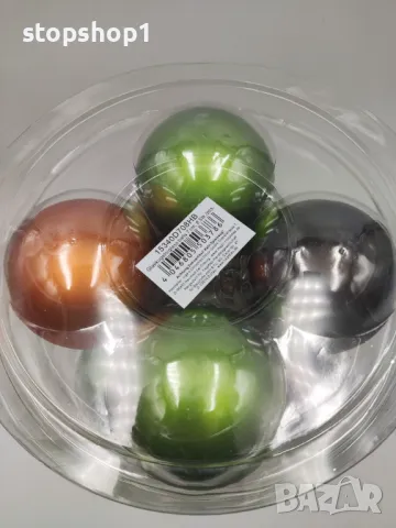 Стъклени Коледни топки украса 8броя Christmas , снимка 3 - Декорация за дома - 48015633