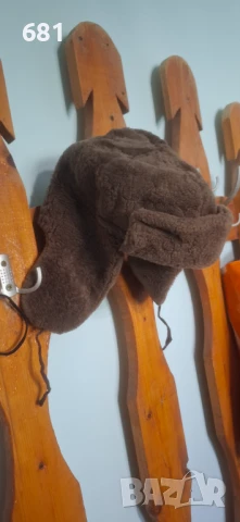 Кожена шапка(тип ушанка), снимка 2 - Шапки - 50913084