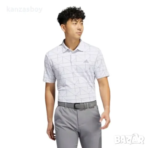 adidas Jacquard Golf Polo Shirt - страхотна мъжка тениска Л 
