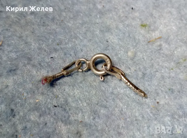 СТАРА СРЕБЪРНА ЗАКОПЧАЛКА За КОЛИЕ ВЕРИЖКА ГРИВНА СРЕБРО 925 ITALY КАРАБИНКА За СИНДЖИР 49940