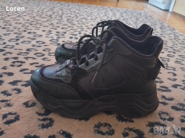 Черни маратонки само за фетиш, снимка 2 - Маратонки - 53443474