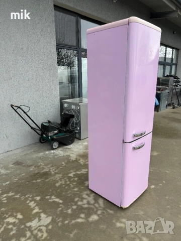 Розов Хладилник с фризер 184см , снимка 2 - Хладилници - 53379914