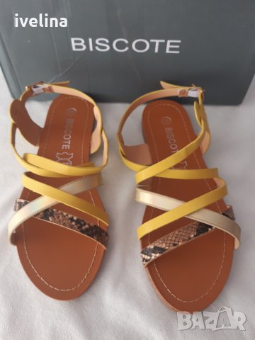 Biscote №36 Нови ест.кожа сандали, снимка 2 - Сандали - 33340188