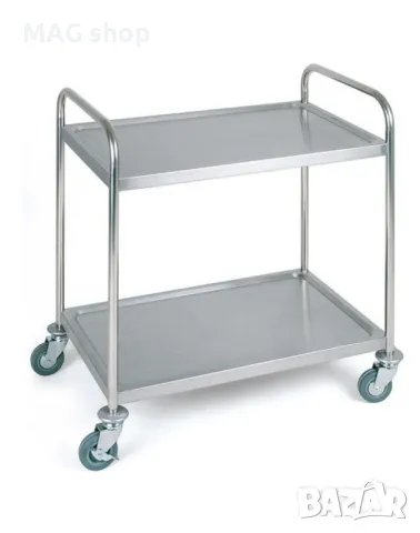 Иноксова количка за сервиране отсервиране Помощни колички, снимка 2 - Обзавеждане на кухня - 48685855
