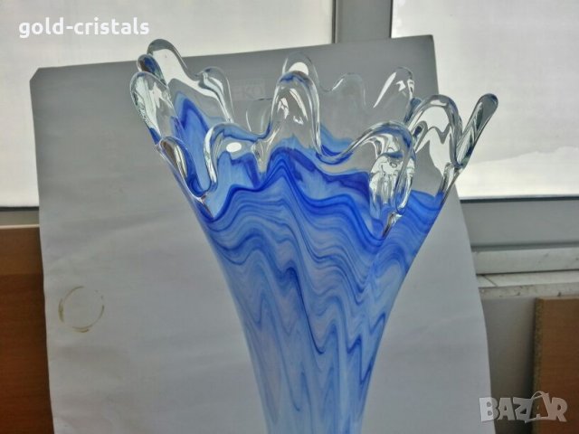 Стъклена ваза , снимка 7 - Антикварни и старинни предмети - 26751974