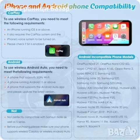 Нов Безжичен CarPlay и GPS за Мотоциклети, Водоустойчив 6.3" Дисплей, снимка 9 - Друга електроника - 48738915