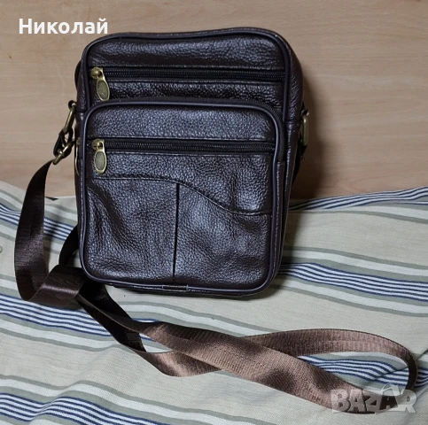 Мъжка чанта кафява