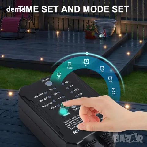 SMY Lighting Димируеми LED палубни светлини с таймер и фотоклетка, 20 броя, IP67, снимка 5 - Лед осветление - 49525674