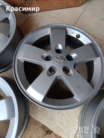 Оригинални алуминиеви джанти за Peugeot - 16 цола , снимка 3 - Гуми и джанти - 53061619