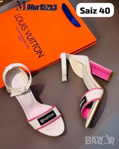 сандали на ток louis vuitton , снимка 2 - Сандали - 50343616