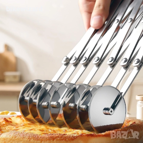 DBREAKS 7-колесен нож за пица /  тесто / торти и др. НОВ, снимка 5 - Прибори за хранене, готвене и сервиране - 52642374