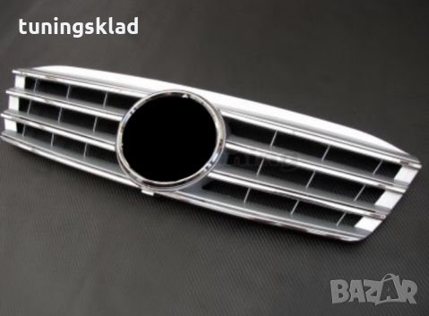 Решетка за Mercedes W203 (2000-2007) 4 ребра хром
