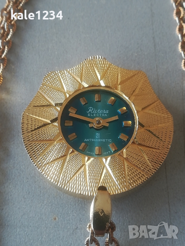 Дамски часовник, медальон. Riviera Electra. Swiss parts. Vintage watch. Швейцарски , снимка 2 - Дамски - 44877978
