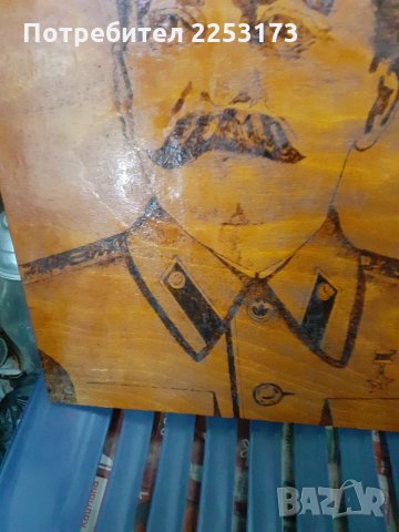 Стар гоблен на Ленин в соц.рамка с надпис и други вождове, снимка 5 - Гоблени - 34919699