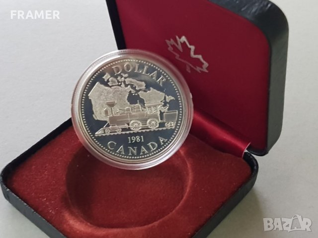 1 сребърен долар 1981 година Канада Елизабет II сребро в ТОП качество, снимка 8 - Нумизматика и бонистика - 35285151
