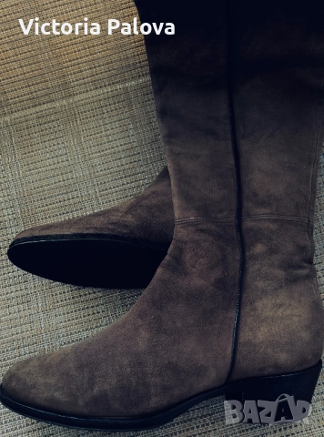 TRUMAN’S високи чизми от естествен велур, снимка 5 - Дамски ботуши - 51767160