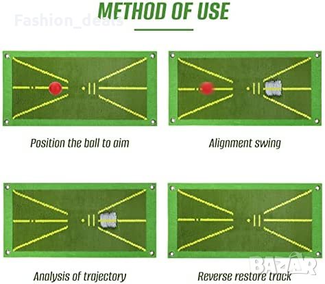  Нова Тренировъчна постелка за голф Пътека замах Упражнения Спорт, снимка 5 - Голф - 40139902