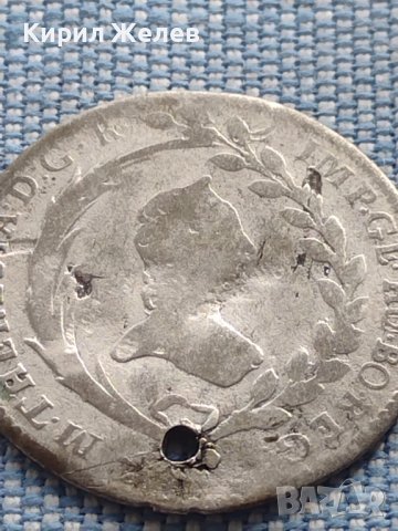 Сребърна монета 10 кройцера 1765г. Мария Терезия Прага Бохемия 61481, снимка 2 - Нумизматика и бонистика - 42969616