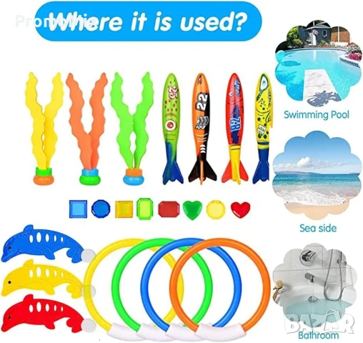 Детски водни играчки за гмуркане Wybtbm T02 Pool Toy играчки за басейн за гмуркане дънни играчки , снимка 3 - Други - 50778753