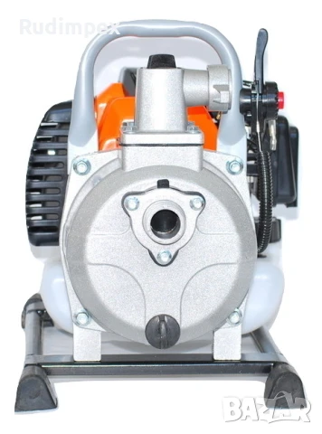 Бензинова Водна помпа за поливане и отводняване - 1 цол - двутактов двигател 52 куб.см - 1.65kW - де, снимка 4 - Водни помпи - 50601528