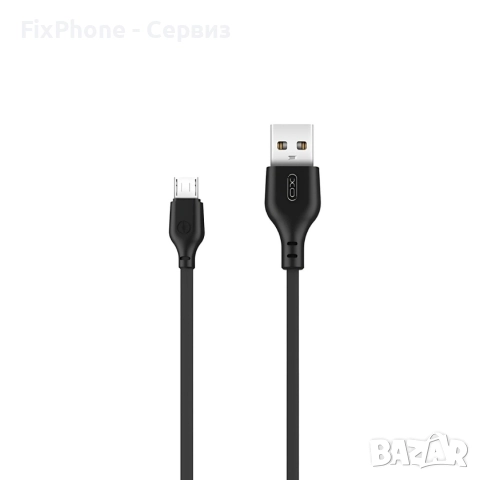 Кабел USB - Micro USB, XO NB103 2м 2,1A в кутия, Черен 