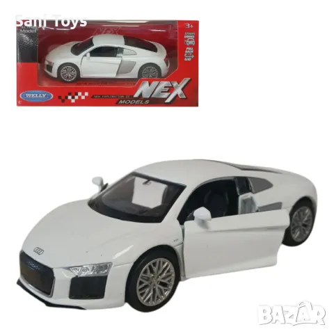 Метална кола Welly NEX – 2016 Audi R8 Coupe V10, 1:34