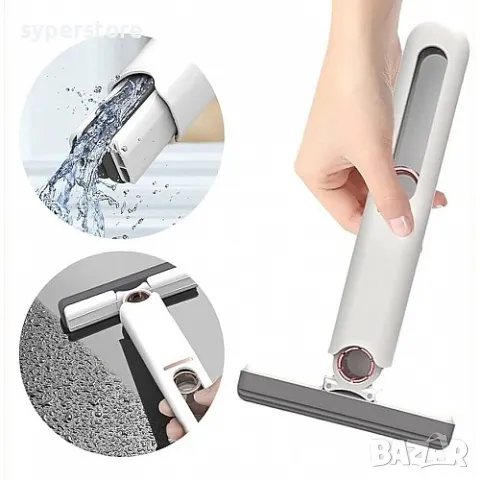 Mини моп Digital One SP01016, сгъваем, 29.5 x 15.5 см, Компактен и лек, Биоразградима гъба, Бял, Min, снимка 6 - Други стоки за дома - 49403258