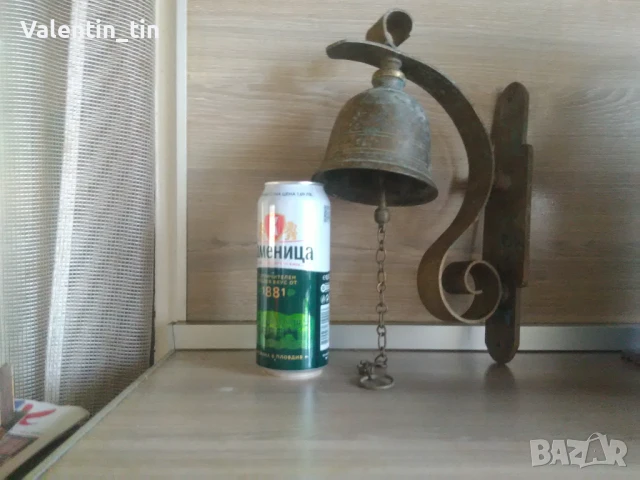 Стара камбана месингова (бронзова), снимка 2 - Антикварни и старинни предмети - 50565540