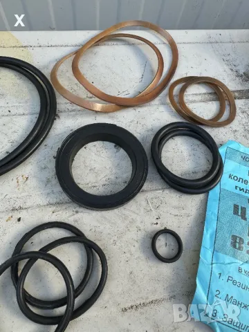 МТЗ 82 МТЗ 100 Ремонтен комплект ЦС-125 уплътнители за хидравличен силов цилиндър НОВ СССР, снимка 3 - Части - 47700815