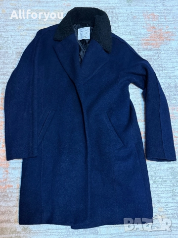 Синьо палто Zara Зара размер С/М, снимка 7 - Палта, манта - 52915661