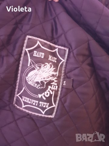 Кожено яке от телешки бокс, ръчна изработка, снимка 11 - Якета - 42958760