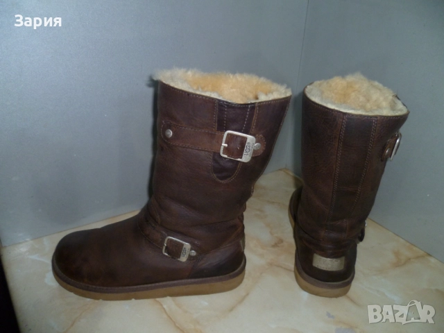 UGG оригинални кожени ботуши №38, снимка 8 - Дамски ботуши - 52915169