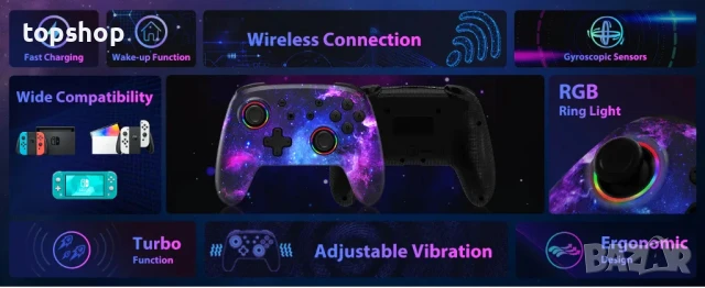 НОВ НЕОТВАРЯН джойстик NexiGo NS32 за Nintendo Switch с вибрация, снимка 9 - Аксесоари - 50556559