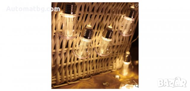 Соларни Лампички - гирлянд 10 бр., снимка 2 - Соларни лампи - 33308216