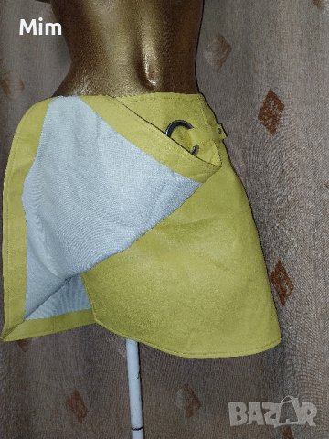 Vero Moda M Жълта кожена къса пола @, снимка 4 - Поли - 43029131