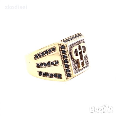 Златен мъжки пръстен 9,72гр. размер:63 14кр. проба:585 модел:21667-3, снимка 3 - Пръстени - 43770718