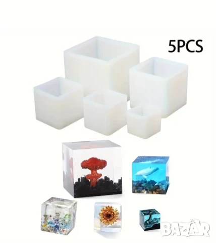 Комплект молдове 5 броя кубчета различни размери 