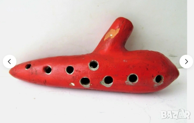 Оригинална глазирана керамика, керамична окарина, флейта