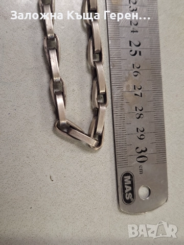 Сребърен синджир 28,36гр, снимка 4 - Колиета, медальони, синджири - 52910045