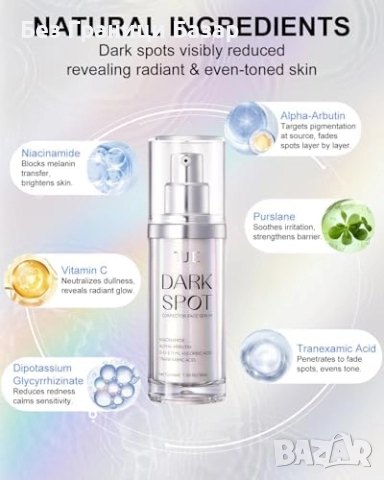 Нов Серум за изсветляване на петна, мелазма и неравен тен лице 30ml, снимка 3 - Козметика за лице - 52943462