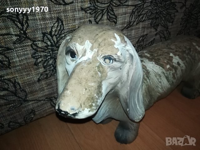 КУЧЕ-60СМ-ГРАДИНСКА ФИГУРА ОТ ГЕРМАНИЯ 2401240948, снимка 9 - Антикварни и старинни предмети - 43950498