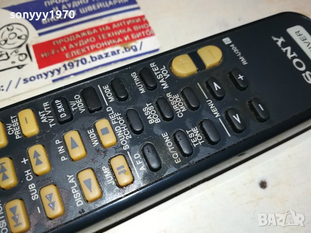 SONY RM-U304 RECEIVER REMOTE CONTROL-ВНОС SWISS 0301241632, снимка 9 - Ресийвъри, усилватели, смесителни пултове - 43641969