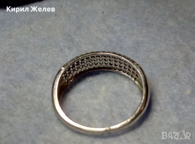 ЕЛЕГАНТЕН ФЕШЪН АРТ СКЪПОЦЕНЕН СРЕБЪРЕН ПРЪСТЕН РОДИРАНО СРЕБРО 925 ОБСИПАН с БЛЕСТЯЩИ ЦИРКОНИ 48878, снимка 8 - Пръстени - 49886319