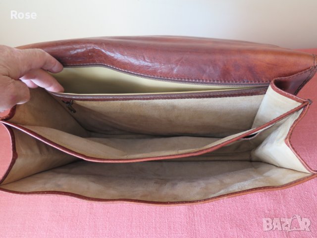 Vintage, Italy,кожена чанта за документи, бизнес чанта, снимка 11 - Чанти - 43396920