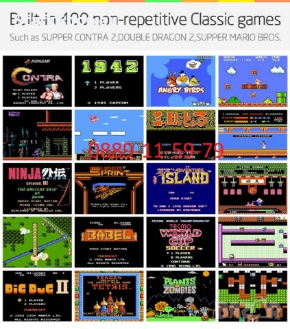 400в1 Мини тв конзола с допълнителен джойстик, снимка 3 - Nintendo конзоли - 28776985