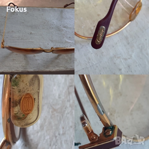 Cartier - Позлатени диоптрични очила Картие, снимка 6 - Антикварни и старинни предмети - 51485783