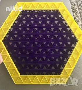 голям шестоъгълен стан станче 30 см пластмасов за плетене на килимче, снимка 5 - Други - 38085835