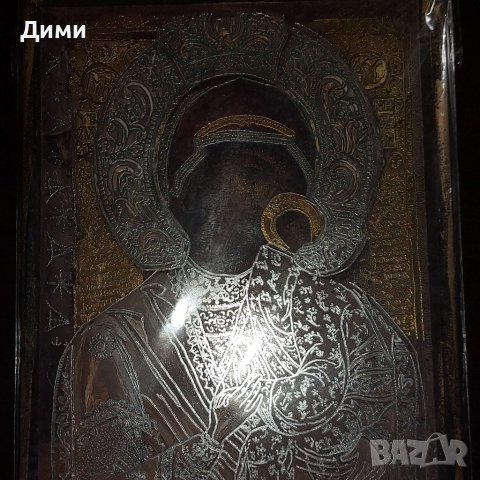 Дървена Икона на Дева Мария , снимка 6 - Антикварни и старинни предмети - 40510678