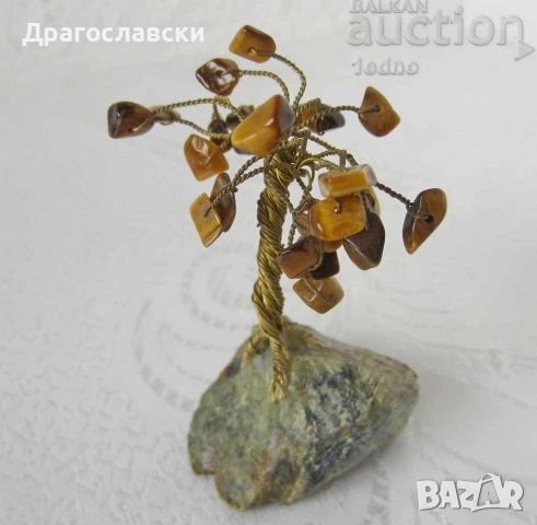 Дърво с нефрит, камък, зелени  камъни, тигрово око, фън шуй, слон, ваза, лингам , снимка 4 - Други ценни предмети - 28881993