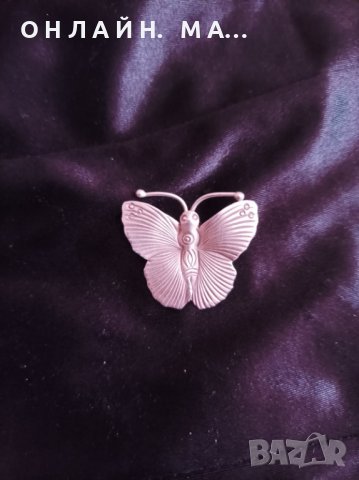 Медальон пеперуда проба 295, снимка 2 - Колиета, медальони, синджири - 38271527